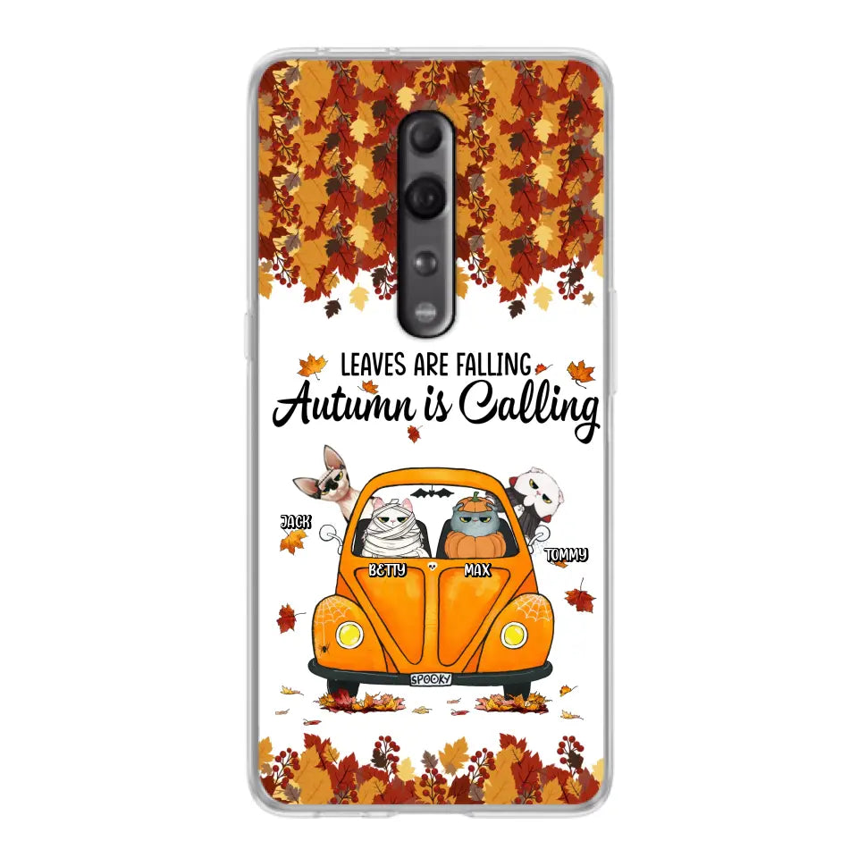 Personalized Pet Phone Case - Gift Idea For Cat/Dog Lovers - Up to 4 Pets - Case For Xiaomi/Oppo/Huawei - Leaves Are Falling Autumn Is Calling