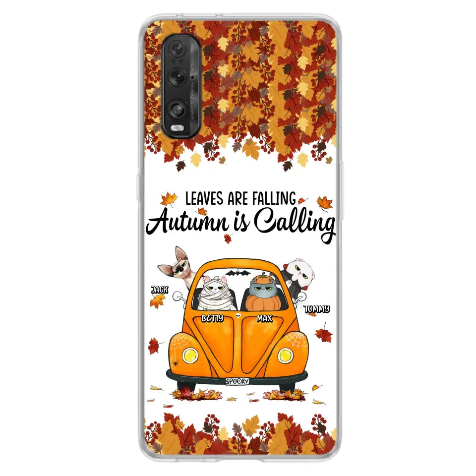 Personalized Pet Phone Case - Gift Idea For Cat/Dog Lovers - Up to 4 Pets - Case For Xiaomi/Oppo/Huawei - Leaves Are Falling Autumn Is Calling