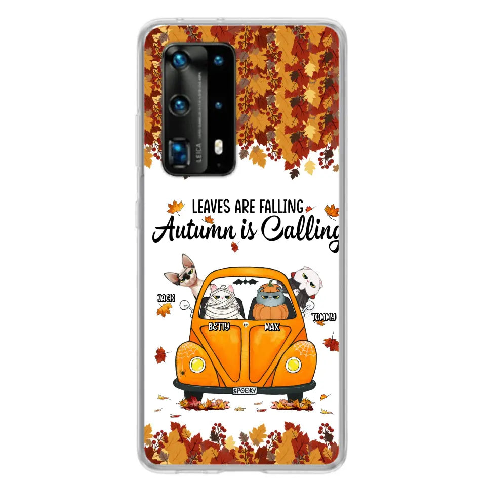 Personalized Pet Phone Case - Gift Idea For Cat/Dog Lovers - Up to 4 Pets - Case For Xiaomi/Oppo/Huawei - Leaves Are Falling Autumn Is Calling