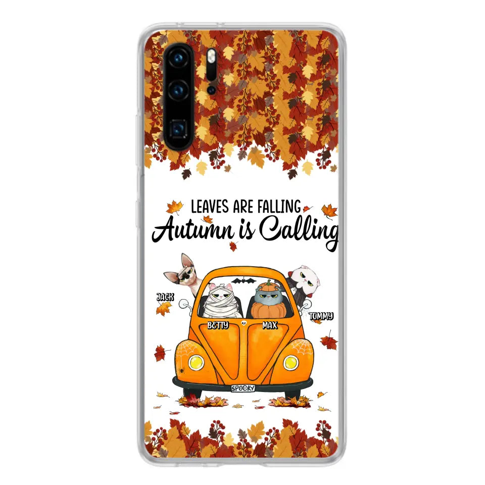 Personalized Pet Phone Case - Gift Idea For Cat/Dog Lovers - Up to 4 Pets - Case For Xiaomi/Oppo/Huawei - Leaves Are Falling Autumn Is Calling