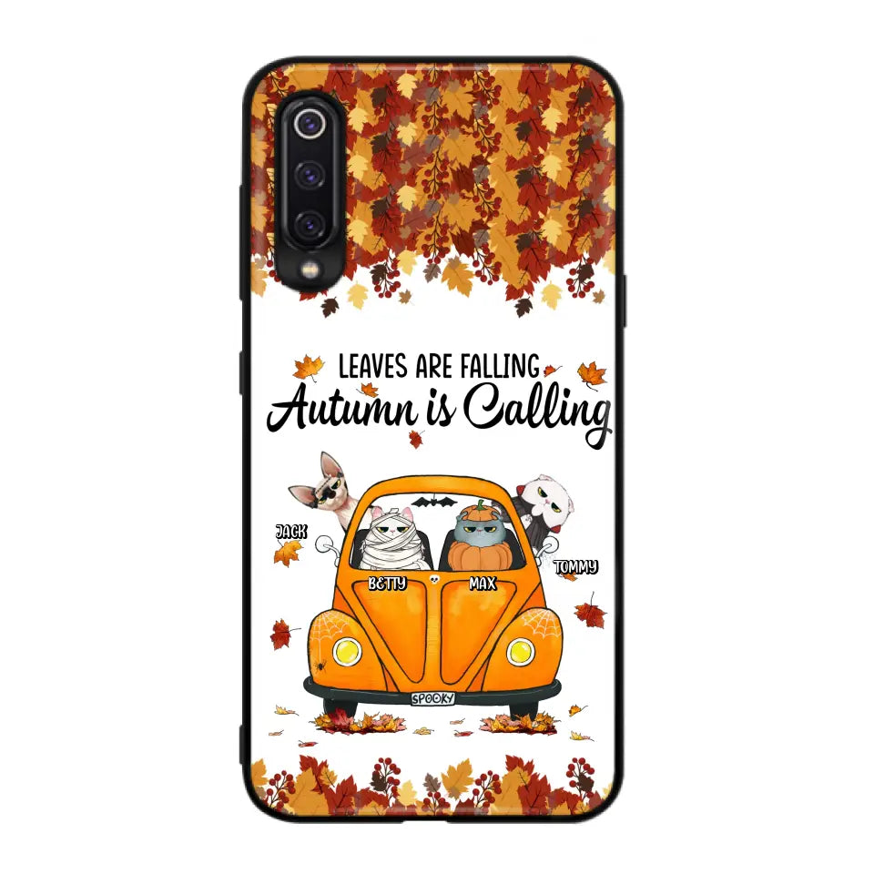 Personalized Pet Phone Case - Gift Idea For Cat/Dog Lovers - Up to 4 Pets - Case For Xiaomi/Oppo/Huawei - Leaves Are Falling Autumn Is Calling