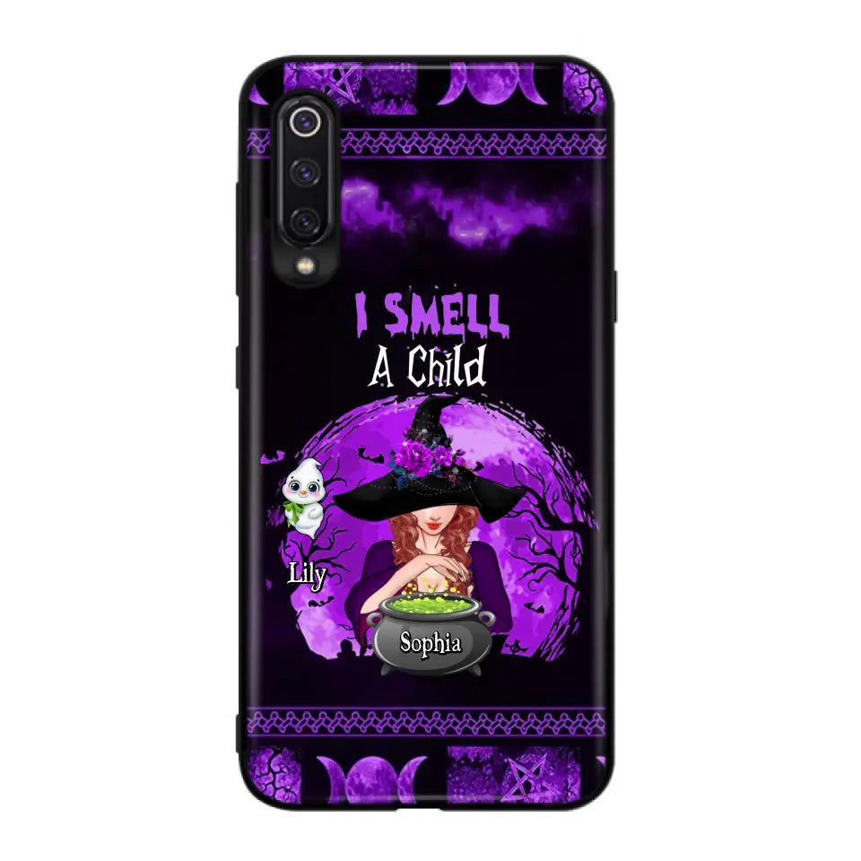 Personalized Witch Phone Case - Up to 10 Children - Halloween Gift Idea for Family - I Smell Children - Case for Xiaomi/Huawei/Oppo
