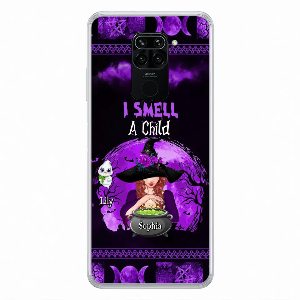 Personalized Witch Phone Case - Up to 10 Children - Halloween Gift Idea for Family - I Smell Children - Case for Xiaomi/Huawei/Oppo