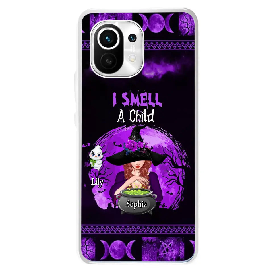 Personalized Witch Phone Case - Up to 10 Children - Halloween Gift Idea for Family - I Smell Children - Case for Xiaomi/Huawei/Oppo