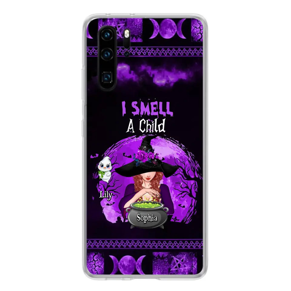 Personalized Witch Phone Case - Up to 10 Children - Halloween Gift Idea for Family - I Smell Children - Case for Xiaomi/Huawei/Oppo