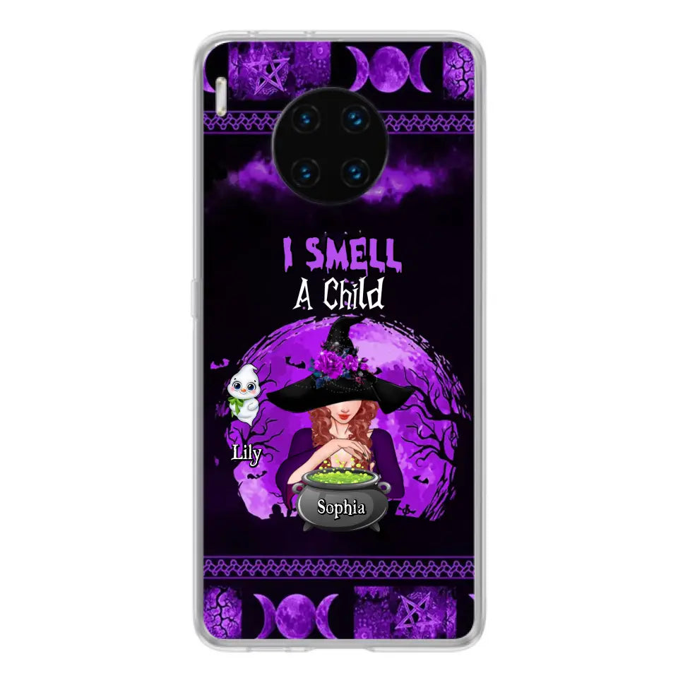 Personalized Witch Phone Case - Up to 10 Children - Halloween Gift Idea for Family - I Smell Children - Case for Xiaomi/Huawei/Oppo
