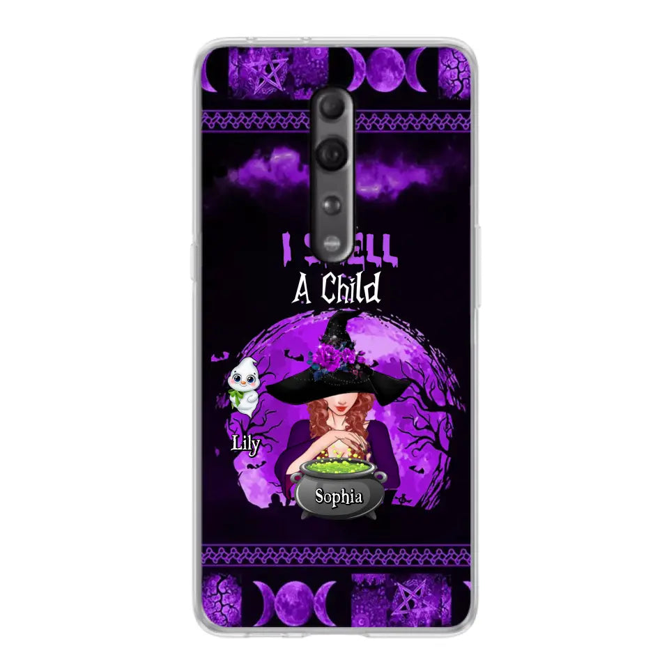 Personalized Witch Phone Case - Up to 10 Children - Halloween Gift Idea for Family - I Smell Children - Case for Xiaomi/Huawei/Oppo