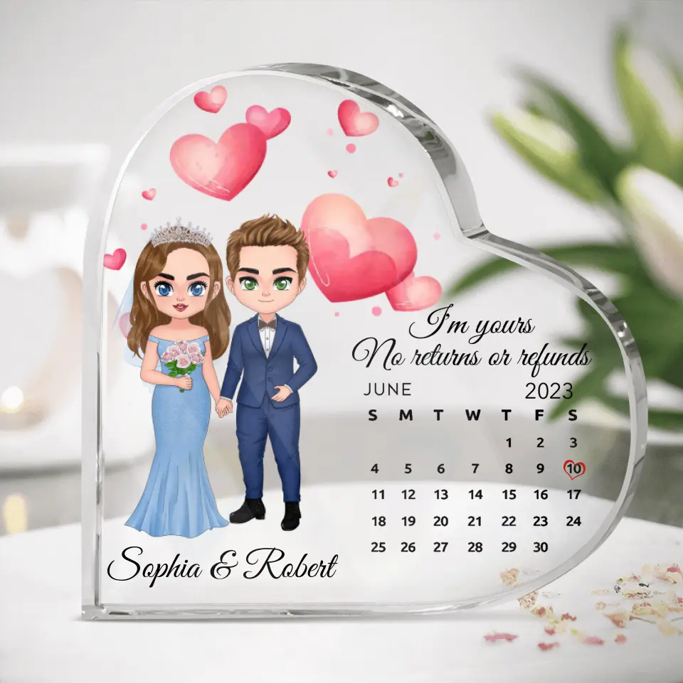 Personalized Wedding Acrylic Plaque - Wedding Gift Idea for Couple - I'm Yours