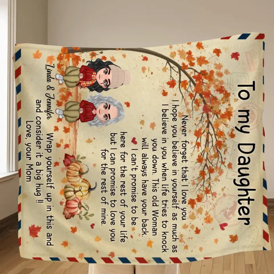 Personalized To My Daughter Fleece Throw Blanket & Quilt - Gift Idea For Daughter From Mom - I Hope You Believe In Yourself