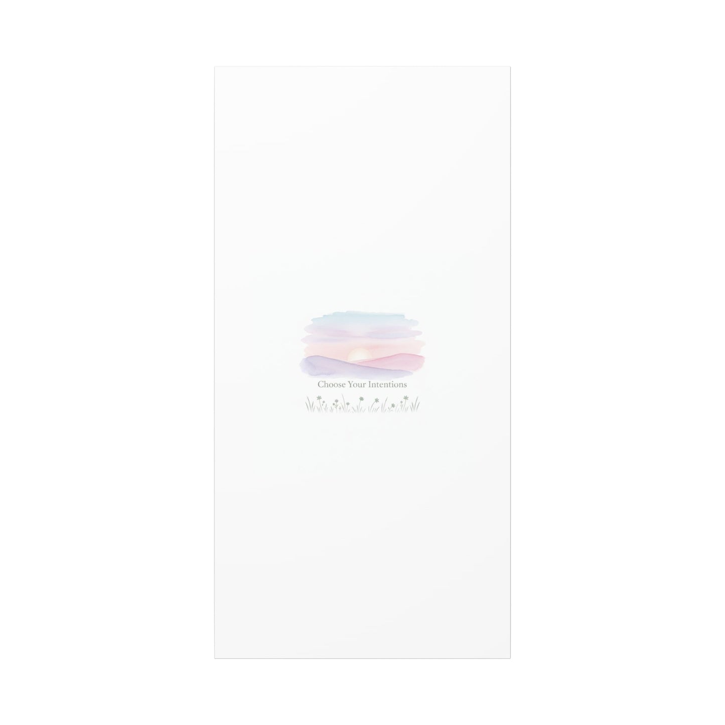 Choose Your Intentions Canvas, soft wellness poster, pastel gradient mindfulness art