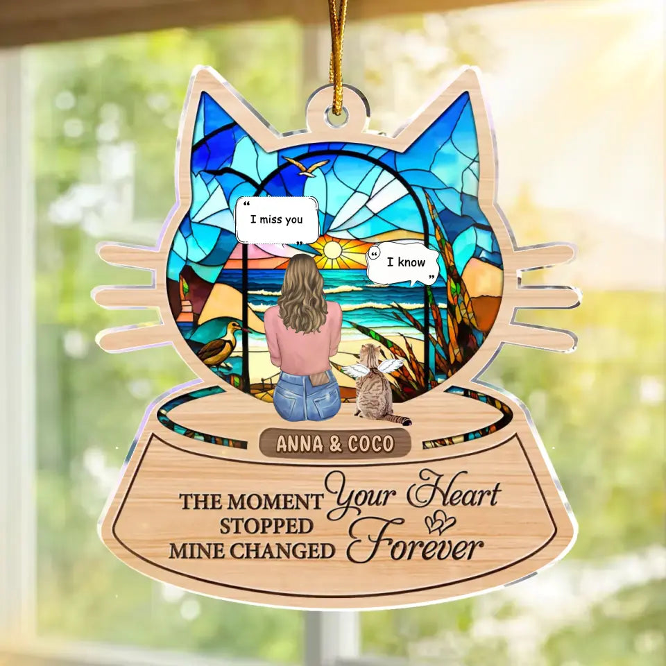 Personalized Cat Acrylic Ornament - Up to 3 Cats - Christmas/Memorial Gift Idea For Cat Lover - I Miss You