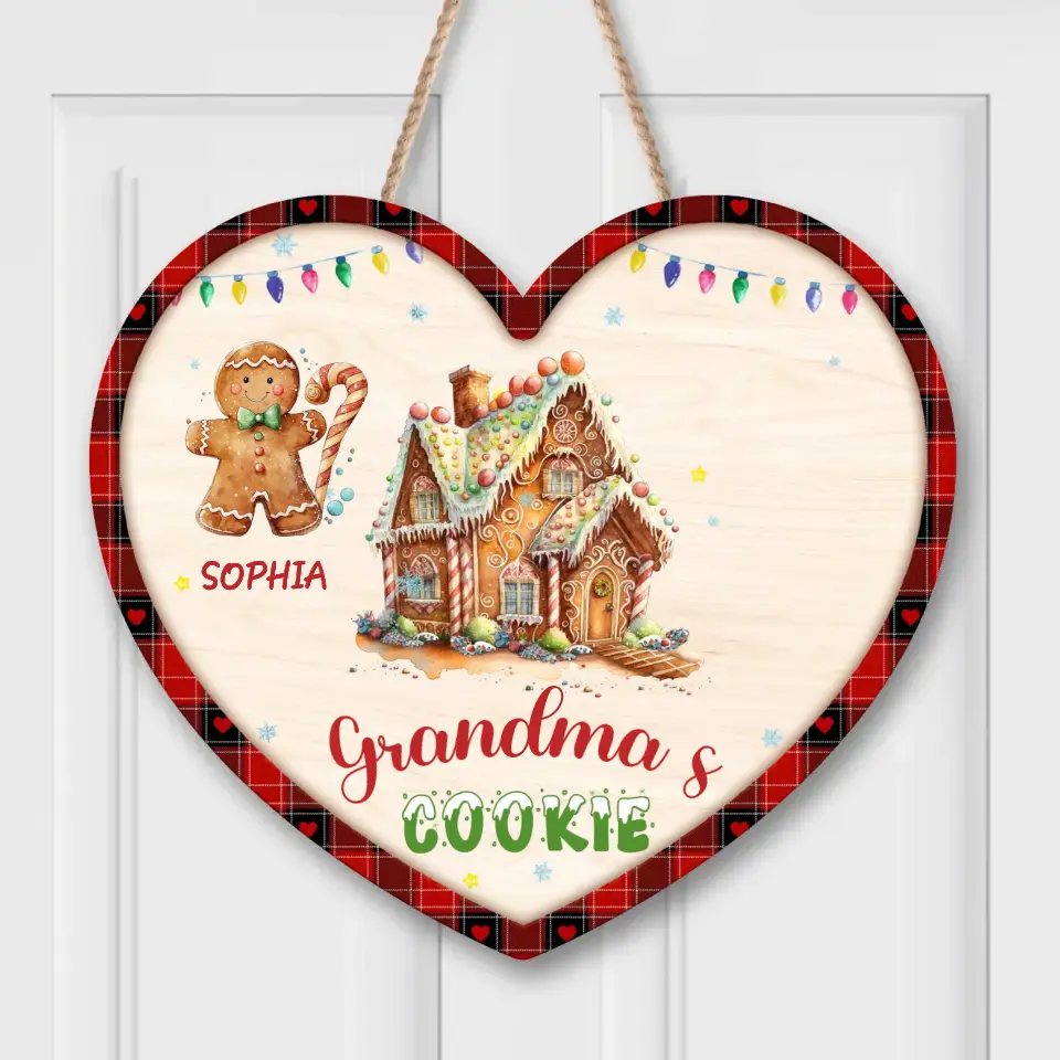 Personalized Cookies Wooden Sign - Up to 10 Cookies - Christmas Gift Idea for Family Members