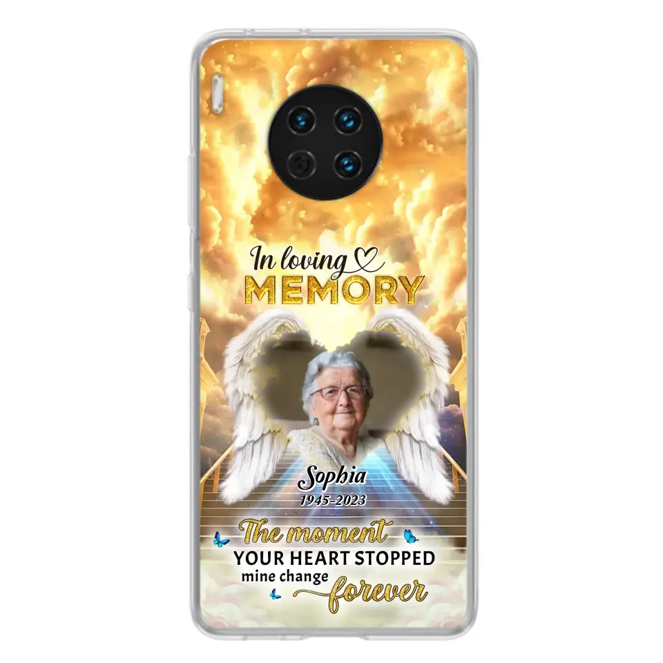 Personalized Photo Memorial Phone Case - Memorial Gift For Loss Of Family Member - The Moment Your Heart Stopped Mine Changed Forever - Oppo/ Huawei/ Xiaomi