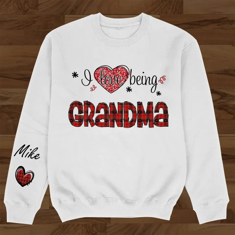 Personalized Grandma AOP Sweater - Up to 10 Children - Christmas Gift Idea for Grandma - I Love Being Grandma