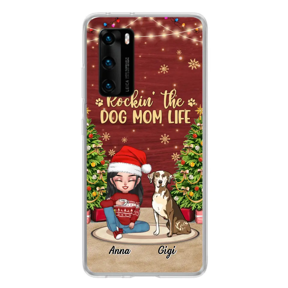 Personalized Dog Mom Phone Case - Christmas Gift Idea For Dogs Lovers - Up to 4 Dogs - Rockin' The Dog Mom Life - Case For Xiaomi/ Oppo/ Huawei
