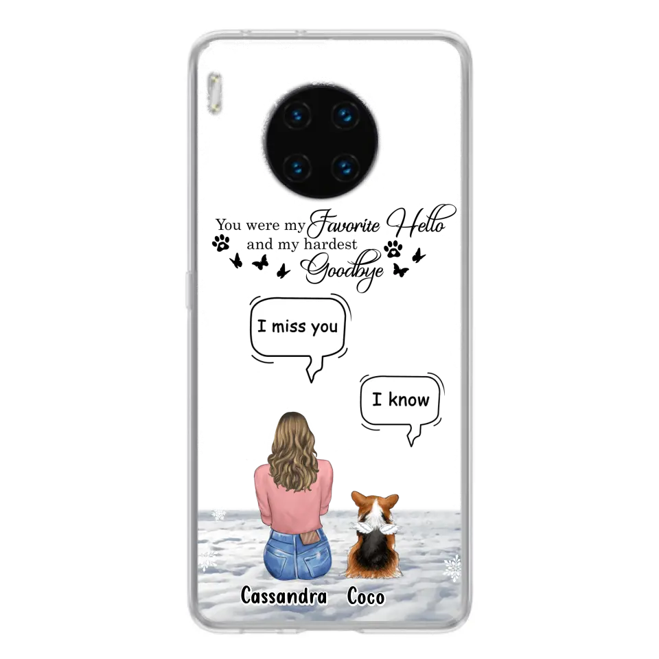 Personalized Pet Phone Case - Up to 4 Pets - Gift Idea For Couple/Dog/Cat Lover - You Were My Favorite Hello And My Hardest Goodbye - Case For Oppo/Xiaomi/Huawei