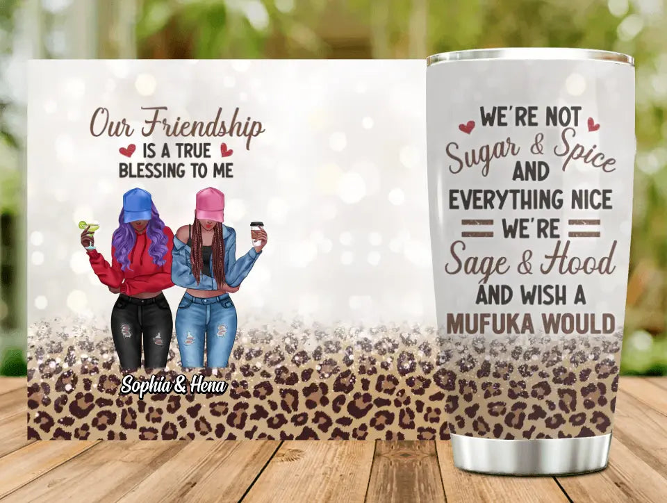 Personalized Besties Tumbler - Best Gift Idea For Friends - Our Friendship Is A True Blessing To Me