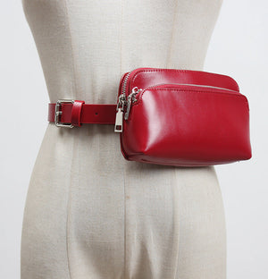 Red with belt