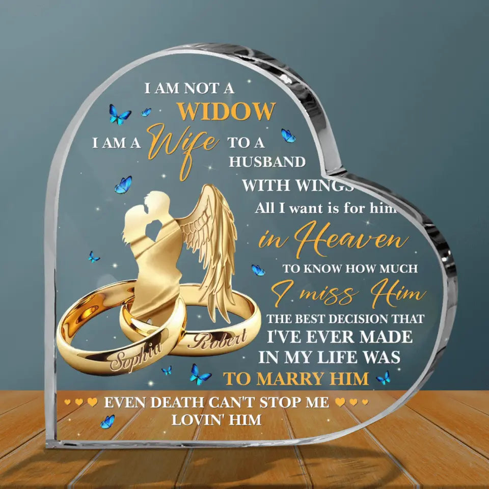 Personalized Memorial  Couple Acrylic Plaque - Memorial Gift Idea - I Miss Him