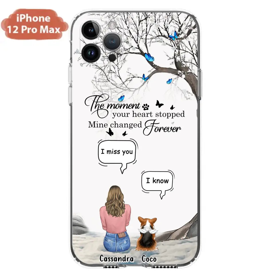 Personalized Pet Phone Case - Up to 4 Pets - Gift Idea For Couple/Dog/Cat Lover - The Moment Your Heart Stopped Mine Changed Forever - Case For iPhone/Samsung