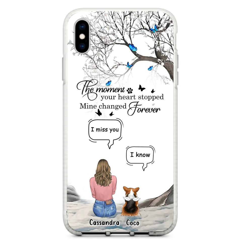 Personalized Pet Phone Case - Up to 4 Pets - Gift Idea For Couple/Dog/Cat Lover - The Moment Your Heart Stopped Mine Changed Forever - Case For iPhone/Samsung