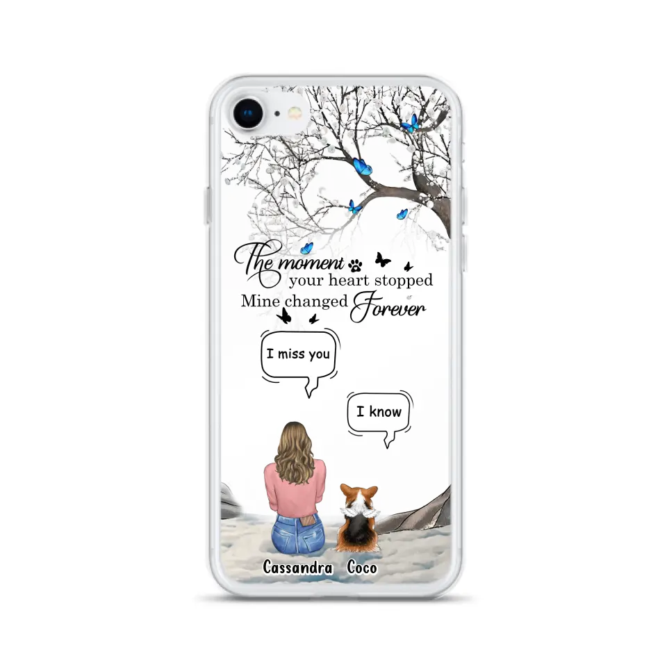 Personalized Pet Phone Case - Up to 4 Pets - Gift Idea For Couple/Dog/Cat Lover - The Moment Your Heart Stopped Mine Changed Forever - Case For iPhone/Samsung