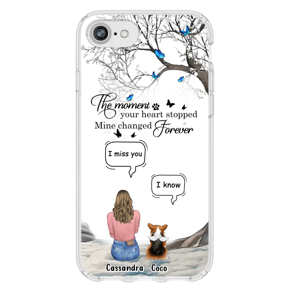 Personalized Pet Phone Case - Up to 4 Pets - Gift Idea For Couple/Dog/Cat Lover - The Moment Your Heart Stopped Mine Changed Forever - Case For iPhone/Samsung