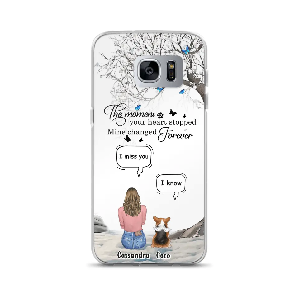 Personalized Pet Phone Case - Up to 4 Pets - Gift Idea For Couple/Dog/Cat Lover - The Moment Your Heart Stopped Mine Changed Forever - Case For iPhone/Samsung