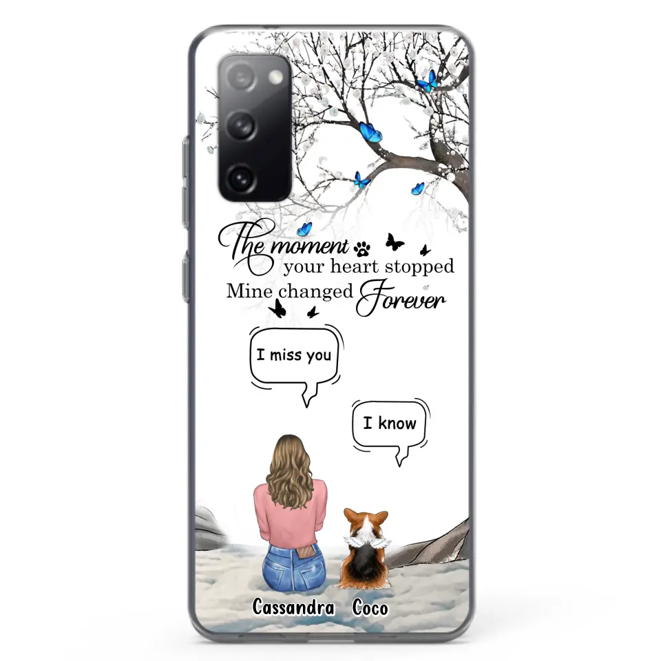 Personalized Pet Phone Case - Up to 4 Pets - Gift Idea For Couple/Dog/Cat Lover - The Moment Your Heart Stopped Mine Changed Forever - Case For iPhone/Samsung