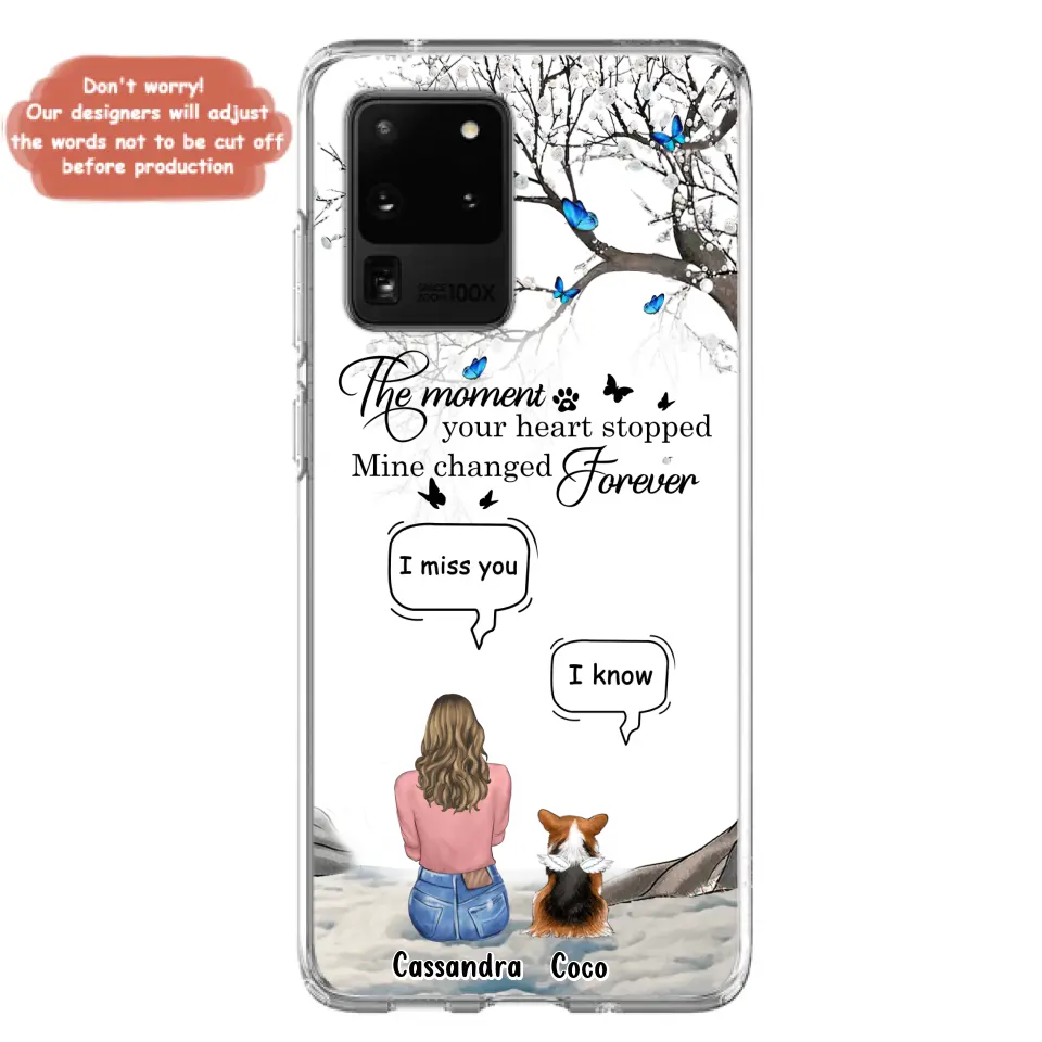 Personalized Pet Phone Case - Up to 4 Pets - Gift Idea For Couple/Dog/Cat Lover - The Moment Your Heart Stopped Mine Changed Forever - Case For iPhone/Samsung