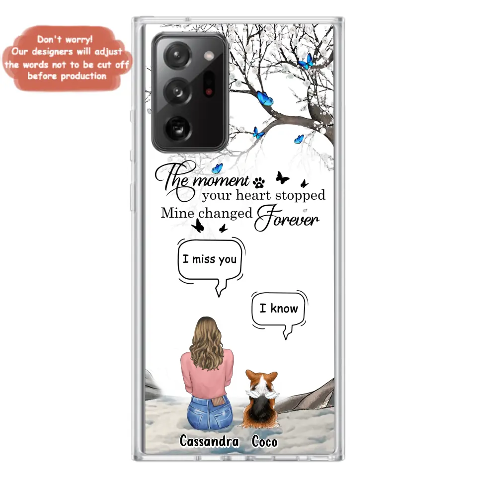 Personalized Pet Phone Case - Up to 4 Pets - Gift Idea For Couple/Dog/Cat Lover - The Moment Your Heart Stopped Mine Changed Forever - Case For iPhone/Samsung