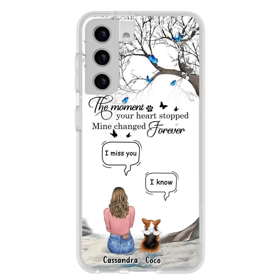 Personalized Pet Phone Case - Up to 4 Pets - Gift Idea For Couple/Dog/Cat Lover - The Moment Your Heart Stopped Mine Changed Forever - Case For iPhone/Samsung