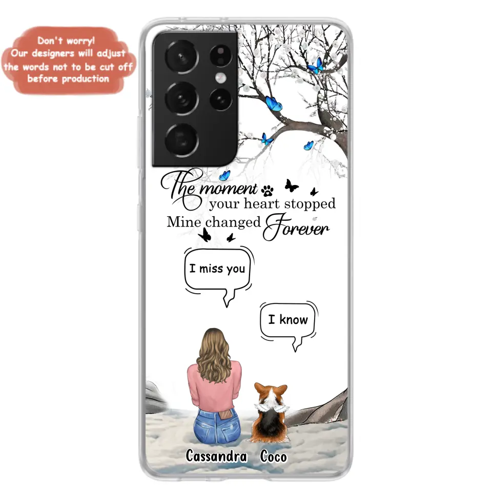 Personalized Pet Phone Case - Up to 4 Pets - Gift Idea For Couple/Dog/Cat Lover - The Moment Your Heart Stopped Mine Changed Forever - Case For iPhone/Samsung