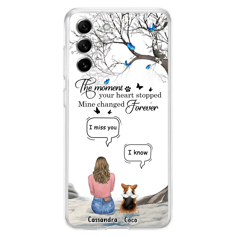 Personalized Pet Phone Case - Up to 4 Pets - Gift Idea For Couple/Dog/Cat Lover - The Moment Your Heart Stopped Mine Changed Forever - Case For iPhone/Samsung