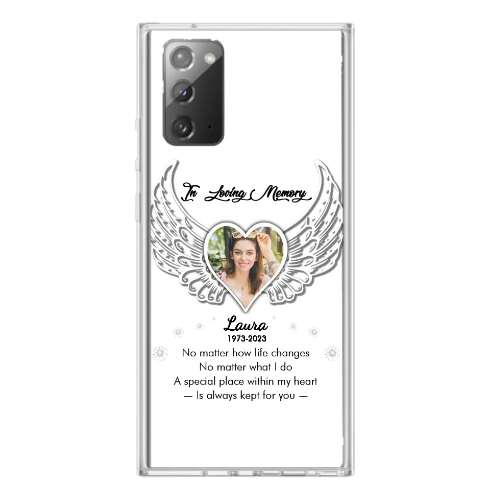 Personalized In Loving Memory Phone Case - Upload Photo - Memorial Gift Idea - Case For iPhone/Samsung - A Special Place Within My Heart Is Always Kept For You