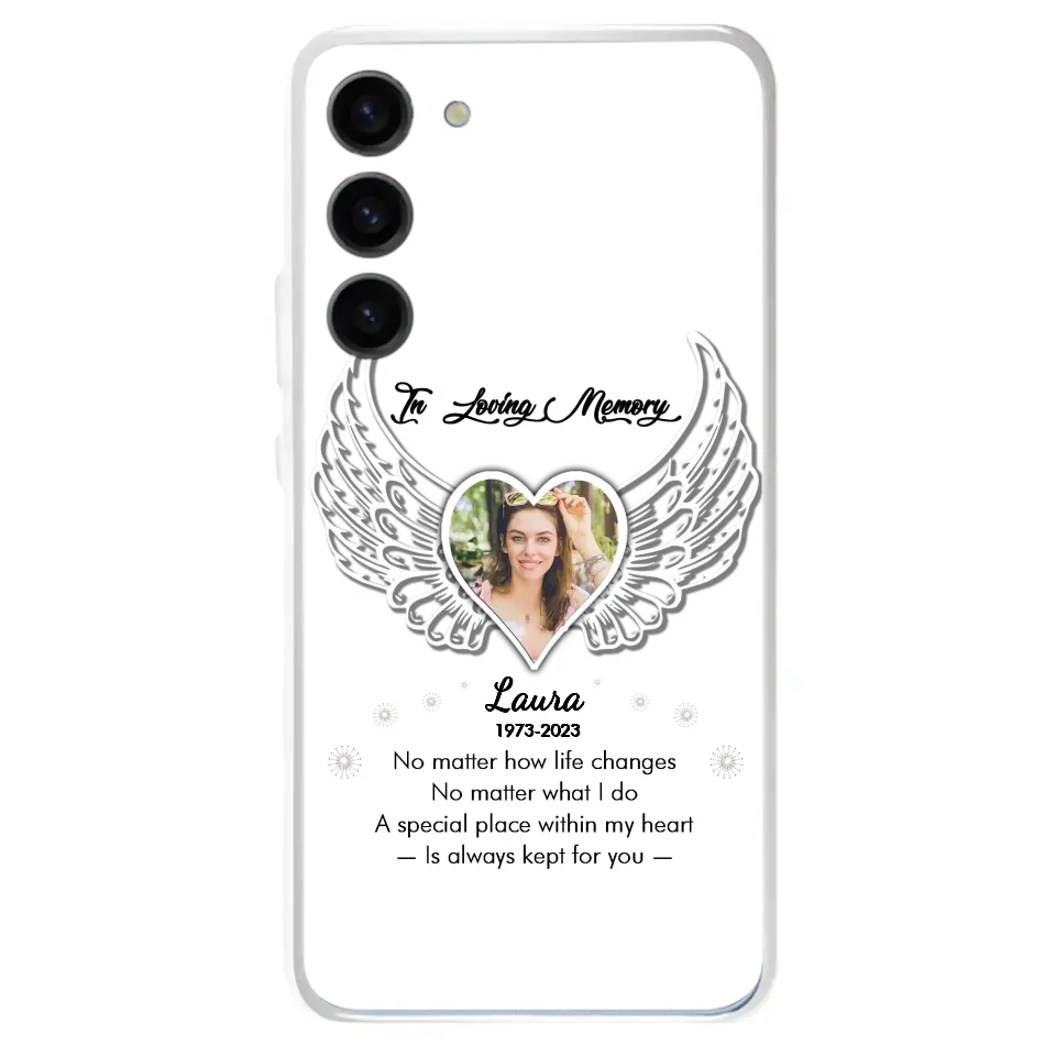 Personalized In Loving Memory Phone Case - Upload Photo - Memorial Gift Idea - Case For iPhone/Samsung - A Special Place Within My Heart Is Always Kept For You