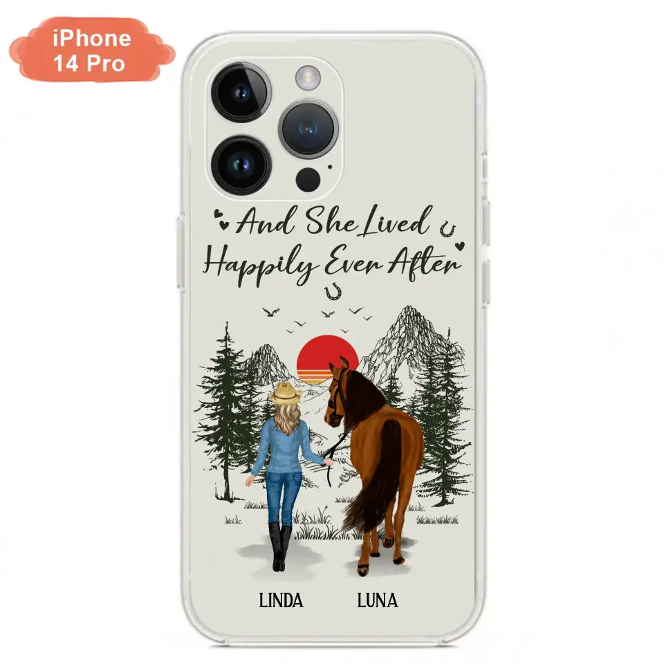 Personalized Horse Phone Case -  Gift Idea For Horse Lovers - Up to 6 Horses