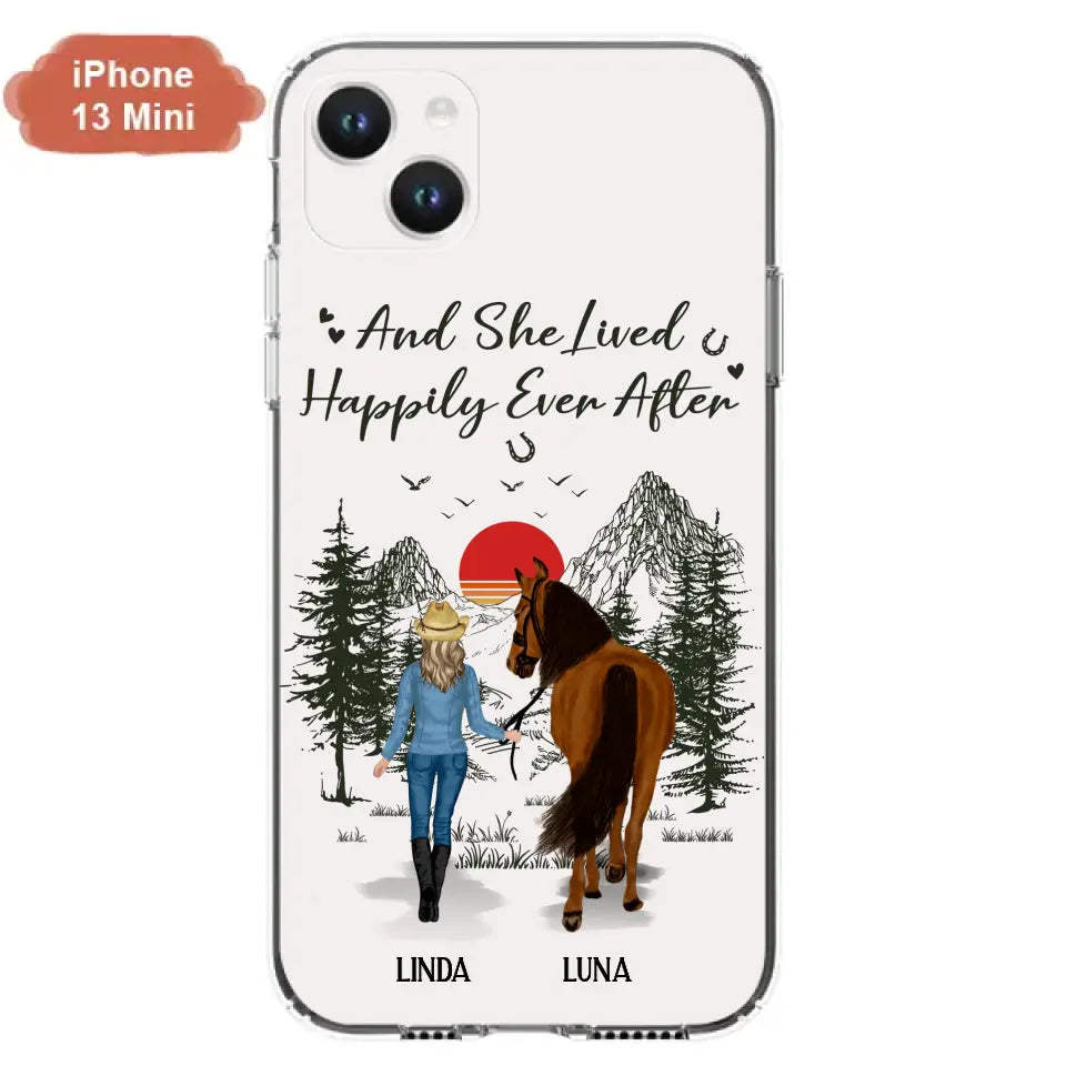 Personalized Horse Phone Case -  Gift Idea For Horse Lovers - Up to 6 Horses