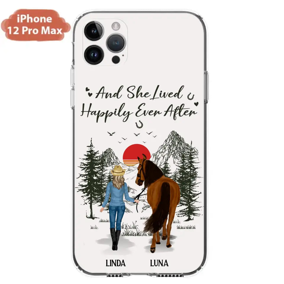 Personalized Horse Phone Case -  Gift Idea For Horse Lovers - Up to 6 Horses