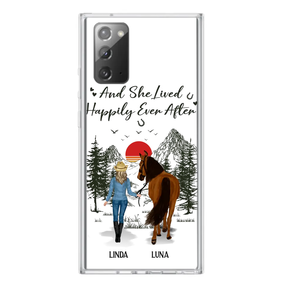 Personalized Horse Phone Case -  Gift Idea For Horse Lovers - Up to 6 Horses