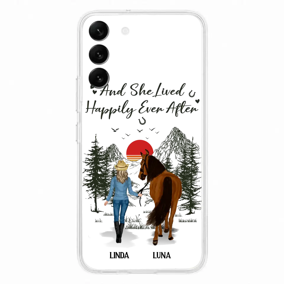 Personalized Horse Phone Case -  Gift Idea For Horse Lovers - Up to 6 Horses