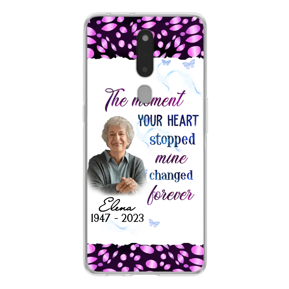 Custom Personalized Memorial Photo Phone Case - Memorial Gift For Family Member - Upload Photo - Case For Oppo/Xiaomi/Huawei - The Moment Your Heart Stopped Mine Changed Forever
