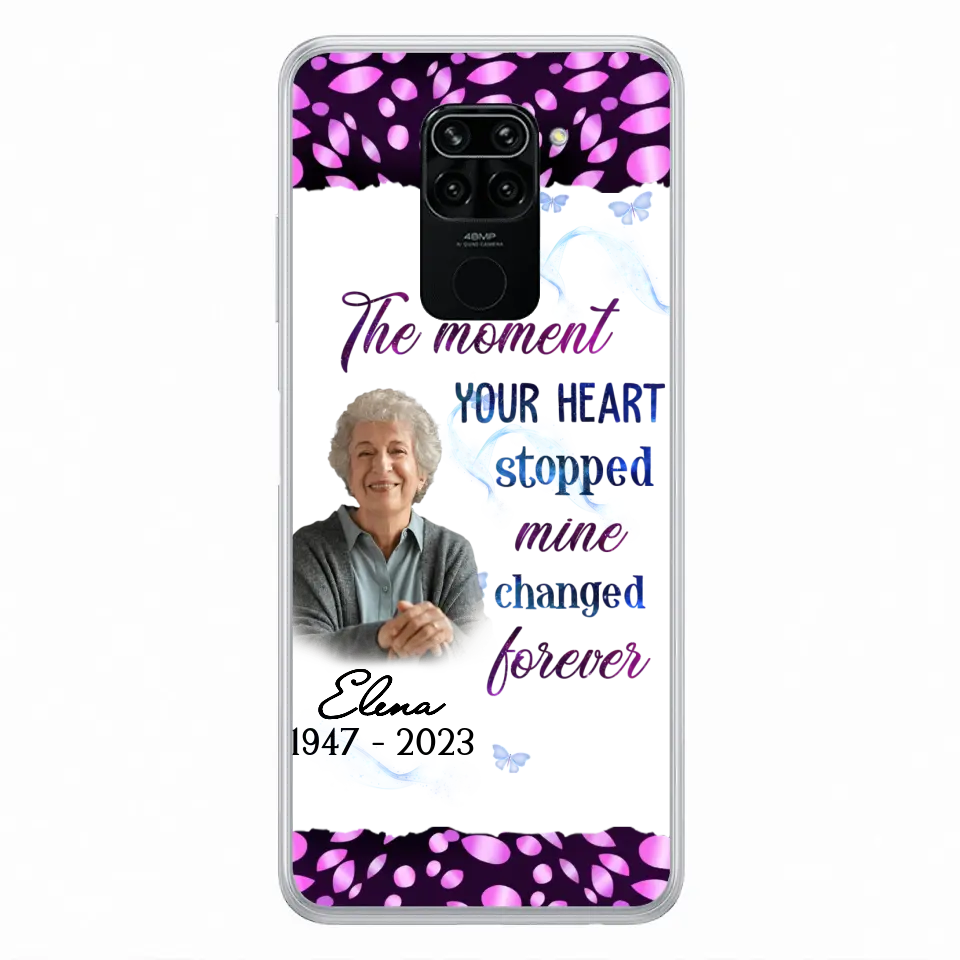 Custom Personalized Memorial Photo Phone Case - Memorial Gift For Family Member - Upload Photo - Case For Oppo/Xiaomi/Huawei - The Moment Your Heart Stopped Mine Changed Forever