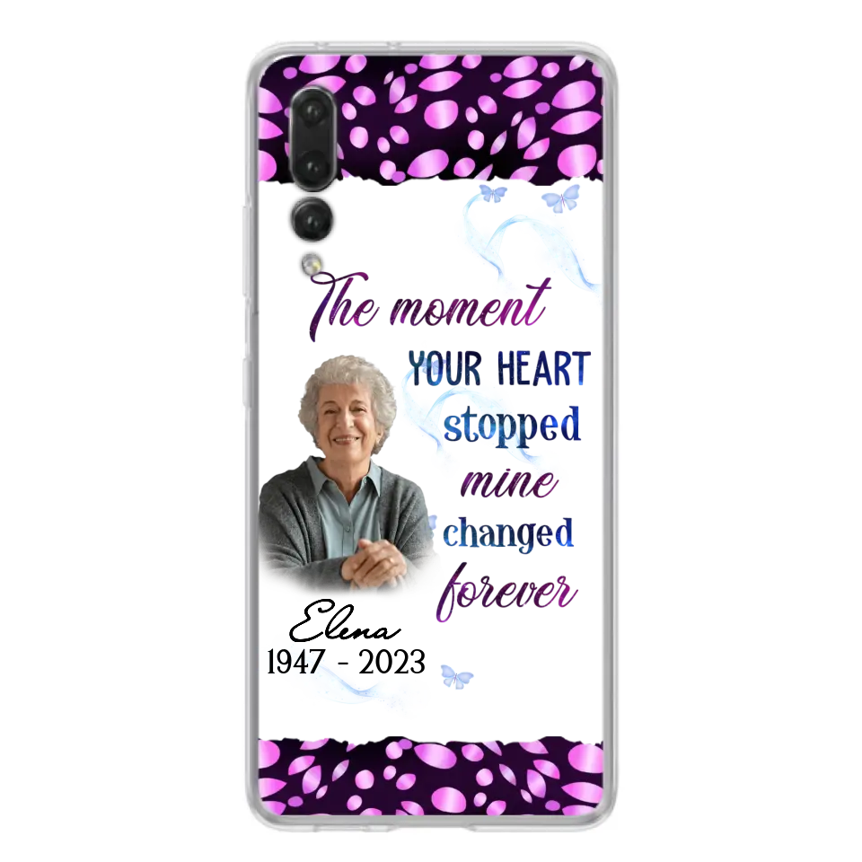 Custom Personalized Memorial Photo Phone Case - Memorial Gift For Family Member - Upload Photo - Case For Oppo/Xiaomi/Huawei - The Moment Your Heart Stopped Mine Changed Forever