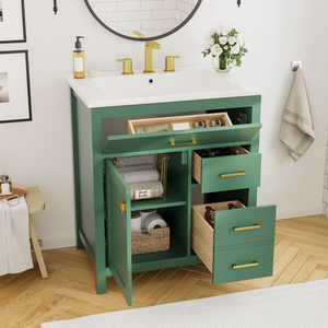 Green + Solid Wood+MDF