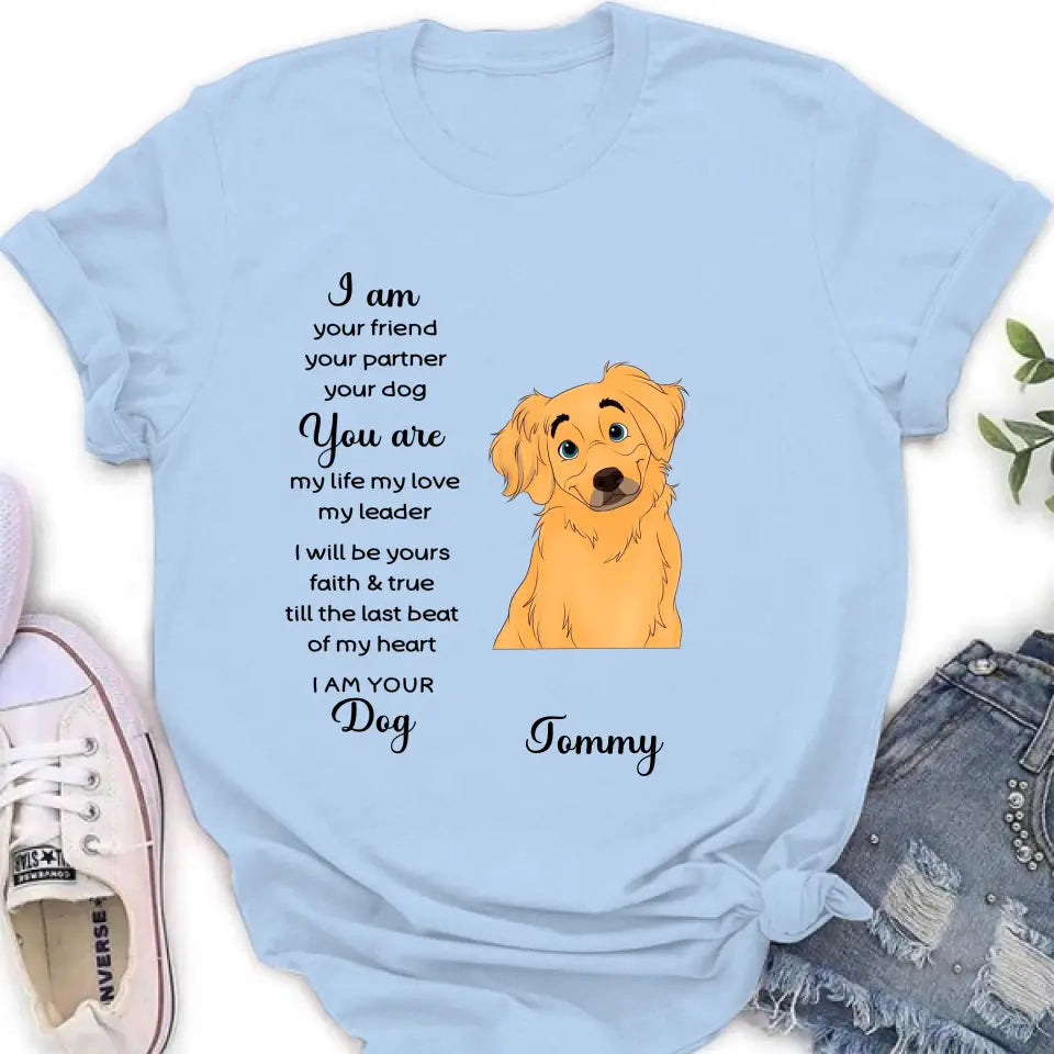 Personalized Dog Shirt/Hoodie - Gift For Dog Lover - I Am Your Friend Your Partner
