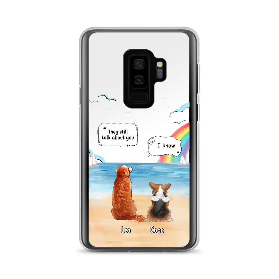Personalized Memorial Pet Phone Case - Upto 4 Pets - Memorial Gift Idea for Dog/Cat Lovers - They Still Talk About You - Cases For iPhone/Samsung