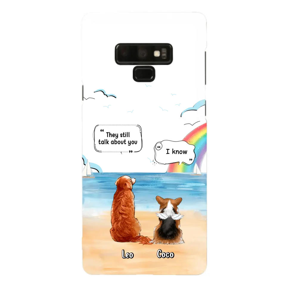 Personalized Memorial Pet Phone Case - Upto 4 Pets - Memorial Gift Idea for Dog/Cat Lovers - They Still Talk About You - Cases For iPhone/Samsung