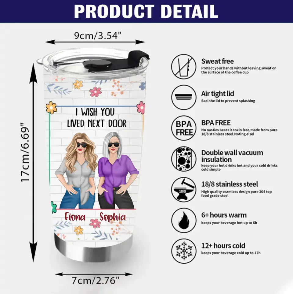 Personalized Besties Tumbler - Gift Idea For Friends/Sisters/Besties - Congrats On Being My Bestie You Lucky Bitch
