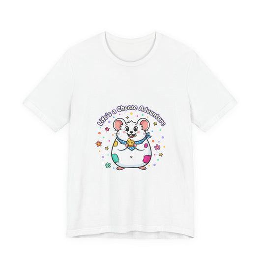 Cheese Adventure Mouse Tee | Rodent-core, quirky animal design